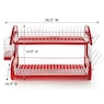 Space-Saving 2-Tier Dish Drying Rack with Utensil Holder, , large