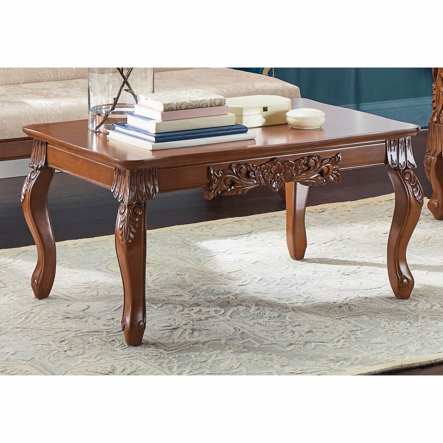 Lillianna Carved Traditional Coffee Table | Montgomery Ward