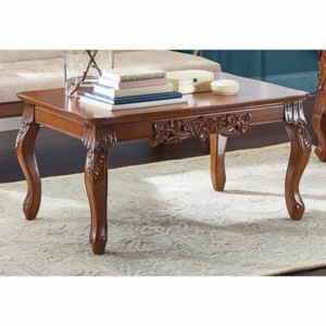Lillianna Carved Traditional Coffee Table, , large