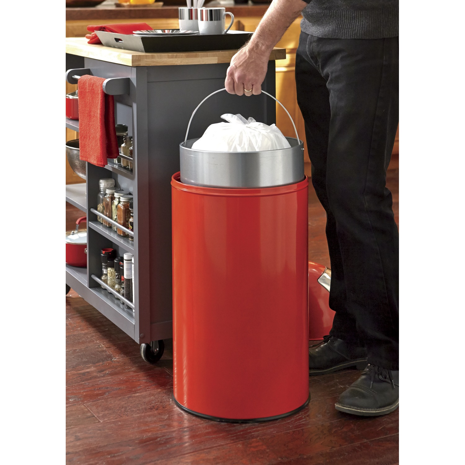 13-Gal. Stainless Steel Trash Can | Montgomery Ward