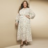 Long-Sleeve Smocked-Waist Maxi Dress, , large