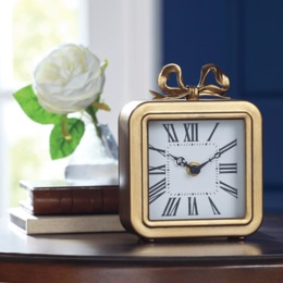 Golden Bow Table Clock, , large