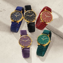 Ladies' Embellished Stretch-Band Colorful Watch, , large