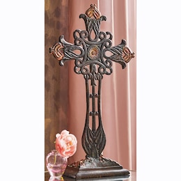 Decorative Tall Standing Cross, , large