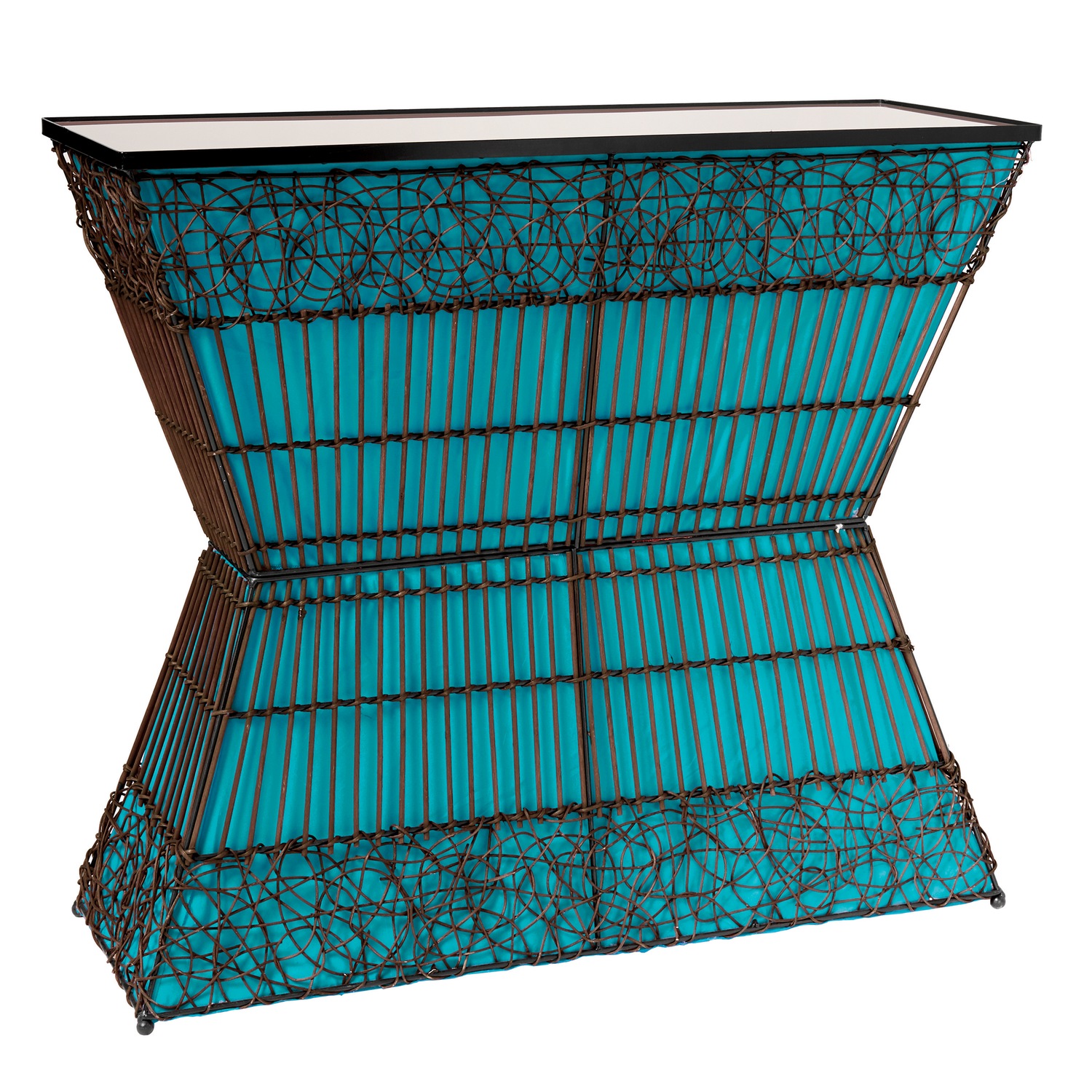 Zain lighted rattan console table hotsell