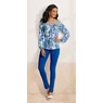 Emilia Top, Blue Floral, large