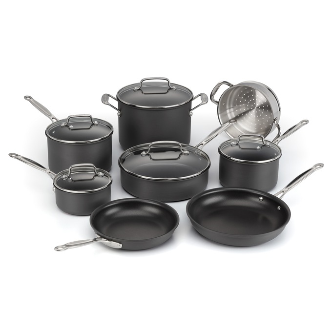 Cuisinart Matte White Stainless Steel Cookware Set | 11-Piece