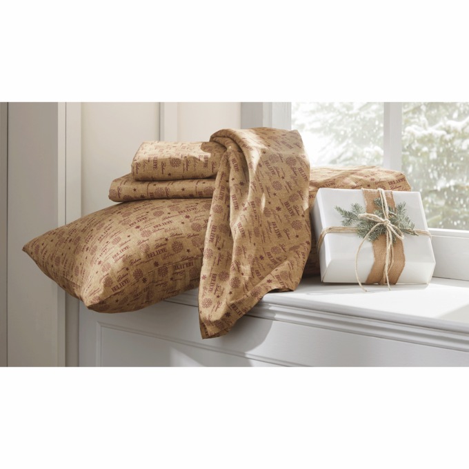 Rustic Holiday Sheet Set, , large
