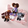 18" Style Girls Doll with Set of 3 Outfits, Black, large