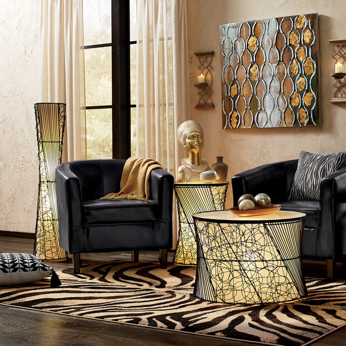 Floor lamp with side table 2025