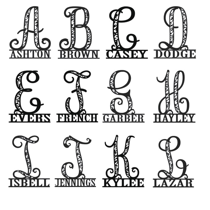 Personalized Initial Name Wall Art, , large
