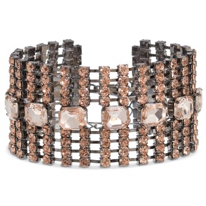 Blush Crystal Fringe Bracelet, , large