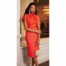 Organza Bodice Sheath Dress, , large