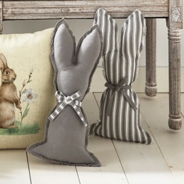 Set of 2 Bunny Silhouette Pillows, , large
