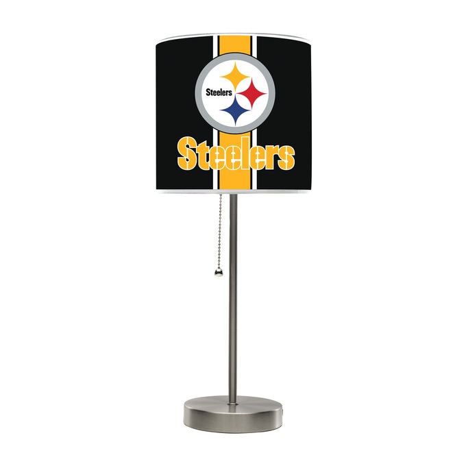 NFL or NCAA Team Logo Chrome Table Lamp with USB, , large