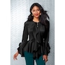 Darcy Zip-Up Ruffles Jacket for Women with Peplum, , large