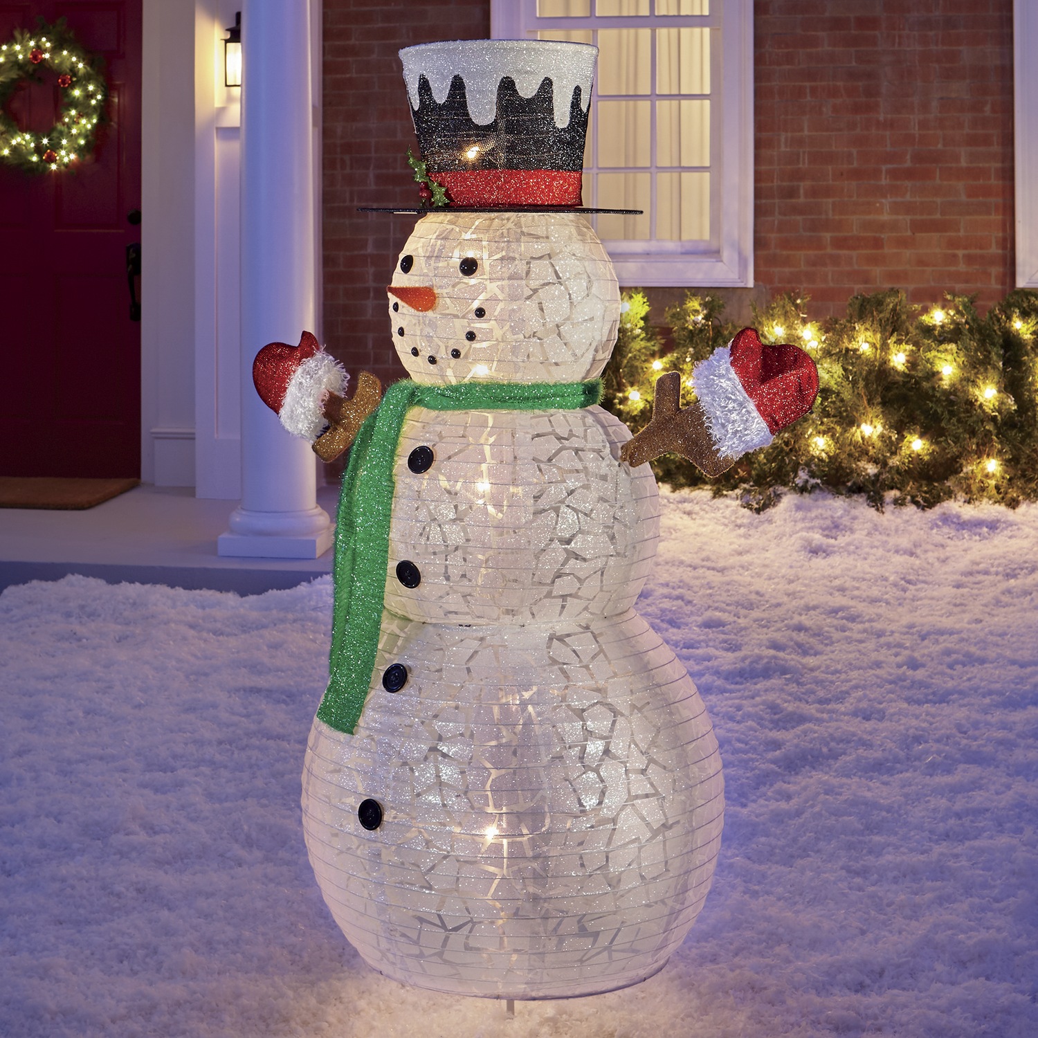 Pop Up Lighted Snowman Montgomery Ward
