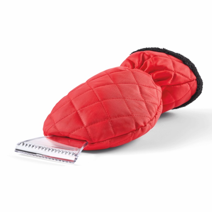 Set of 2 Ice Scraper Mitts, Red, large