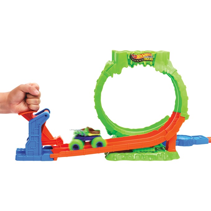 Hot Wheels Monster Trucks Mutant Chaos Loop Challenge Track Set, Multi, large