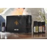 Aromatherapy Flame-Effect Diffuser with Color-Changing LEDS and Essential Oils, Black, large