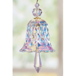 Iridescent Hanging Glass Bell, , large