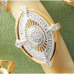 Diamond-Accented Marquise/Vintage-Style Ring, , large