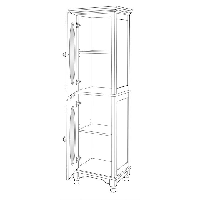 Vintage-Style Tesorino Tall Towel Cabinet, , large