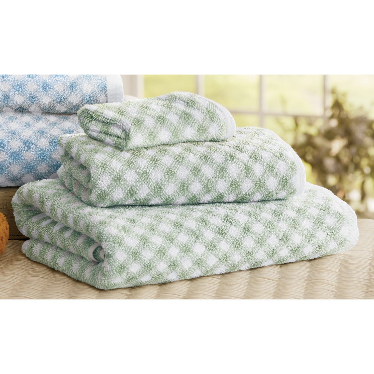 Mayfair 3Piece Gingham Towel Set Montgomery Ward