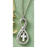 Cubic Zirconia Cross/Infinity Faith Possible Pendant, , large