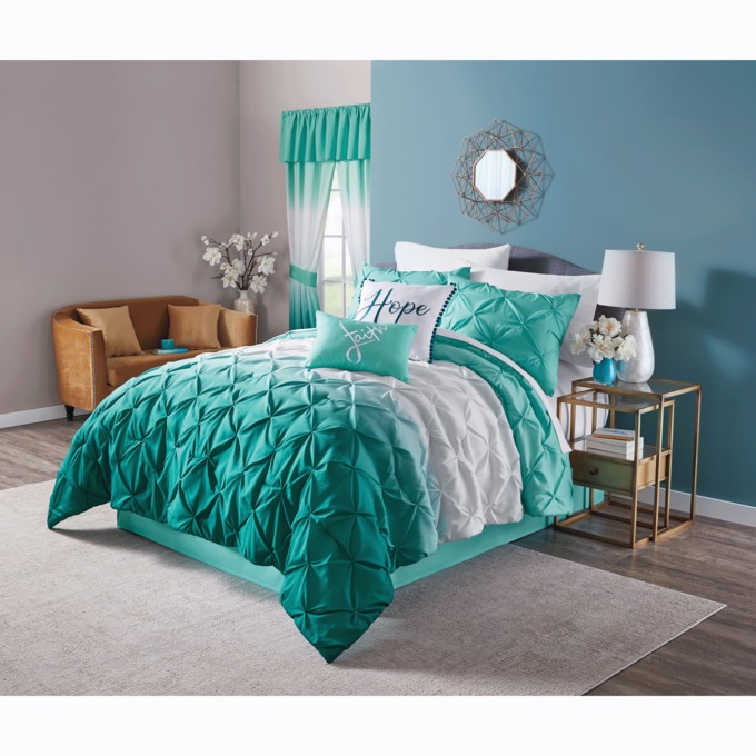 Faith Comforter Set, Teal, large