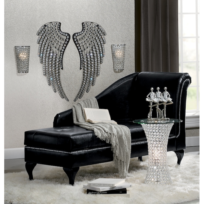 2-Piece Jeweled Wings Wall D&eacute;cor Set, Black, large