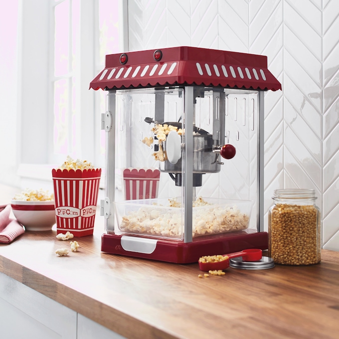 Tabletop Popcorn Maker, Red, large