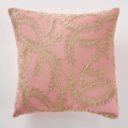 Jute Embroidered Accent Pillow, , large