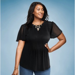 Mia Flounce Top, , large