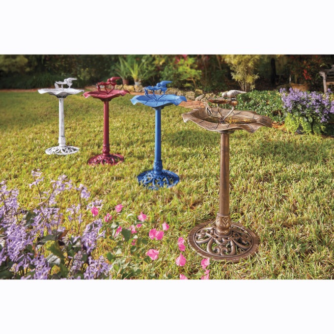 Birdbath Fountain with Bird, , large