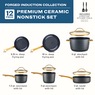 Farberware 12-Piece Forged Aluminum Cookware Set, Black, large