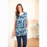 Easy-Care Button-Front Cobbler Apron, Blue Daisies, large