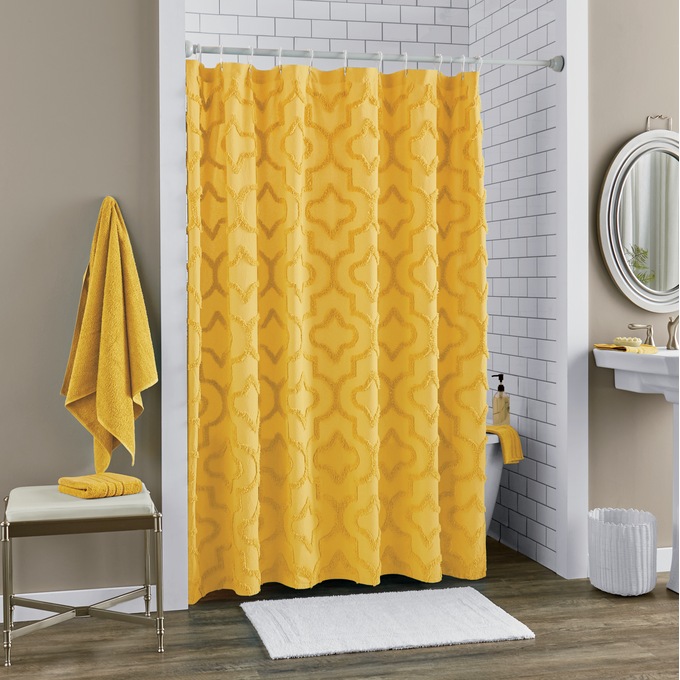 Color Connection Chenille Shower Curtain, , large