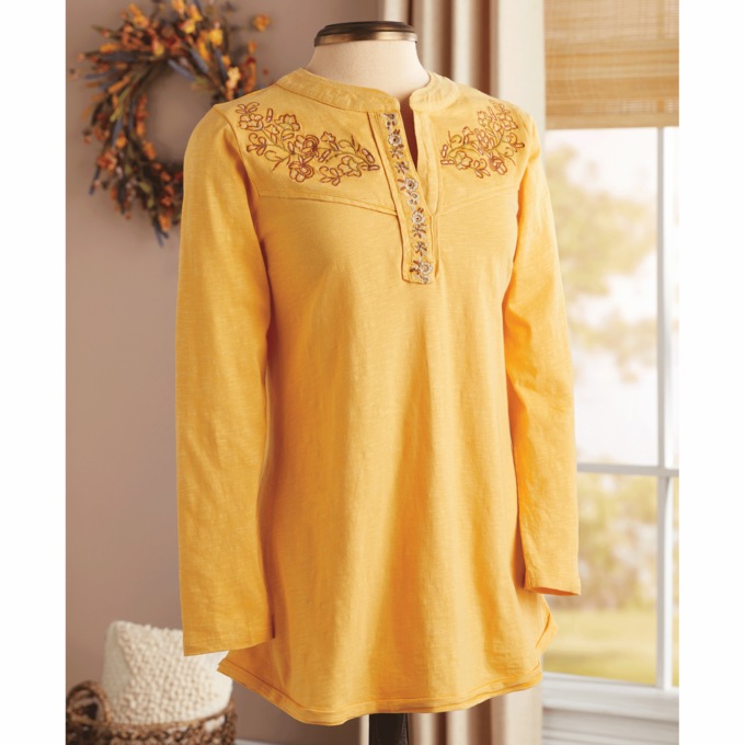 Emme Embroidered Knit Top, , large