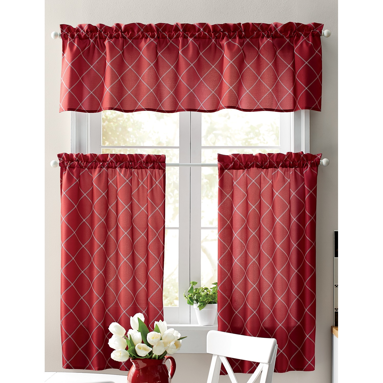 Kitchen Squares 3-Piece Curtain Set | Montgomery Ward