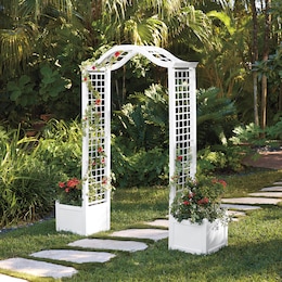Garden Arch with Planters, , large