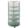 5-Basket Round Rolling Floor Organizer, , large