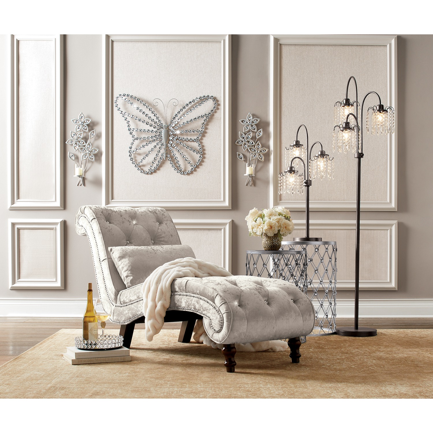 Tufted chaise deals