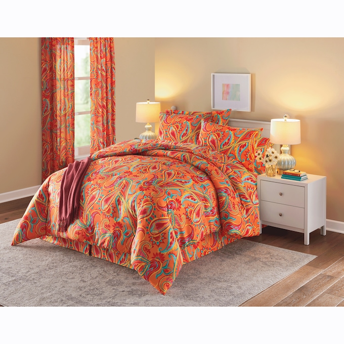 Bright Paisley Complete Bed Set, Panel Pair and Valance | Montgomery Ward
