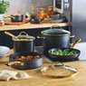 Farberware 12-Piece Forged Aluminum Cookware Set, Black, large