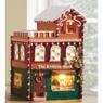 Lit Snowy Village Buildings, , large