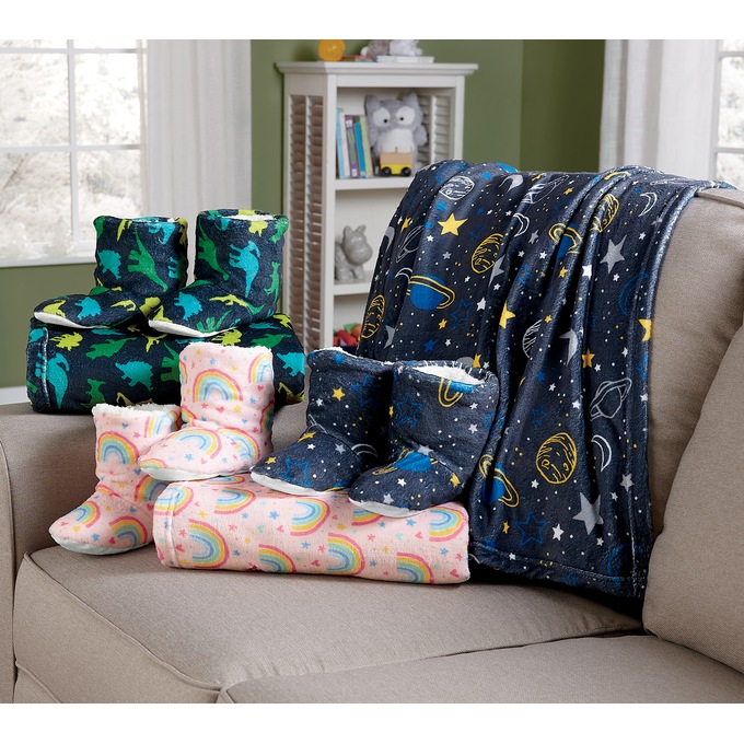 Kids&#39; Novelty Throw & Bootie Set, , large