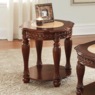 Carved Golden Marble End Table, , large