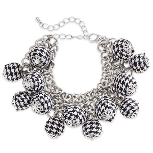 Black/White Houndstooth Bracelet, , large