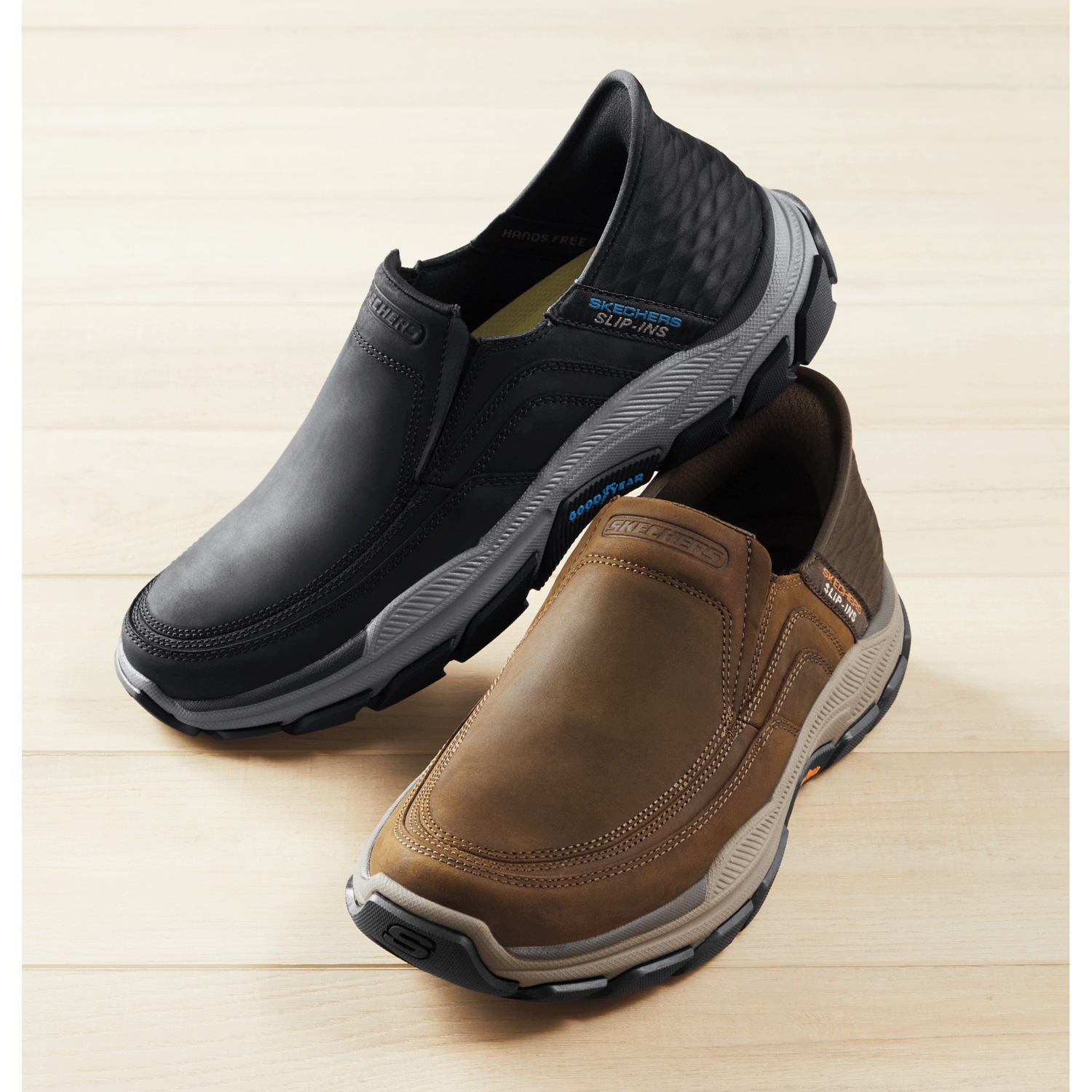 Skechers - MEN'S RESPECTED - ELGIN HANDS FREE SLIP-INS SHOES - MEDIUM WIDTH